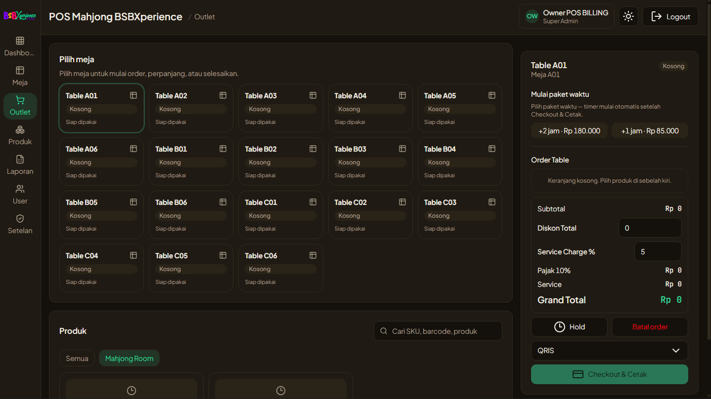 Aplikasi Sistem Billing Mahjong